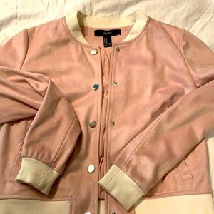 Forever 21 pink white trim jacket!
